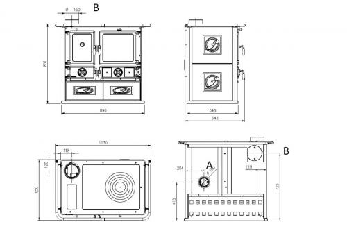 Preview: cooking stove Rosa Sinistra Reverse from La Nordica